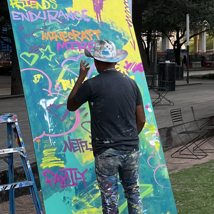 mural painting Come Together Houston